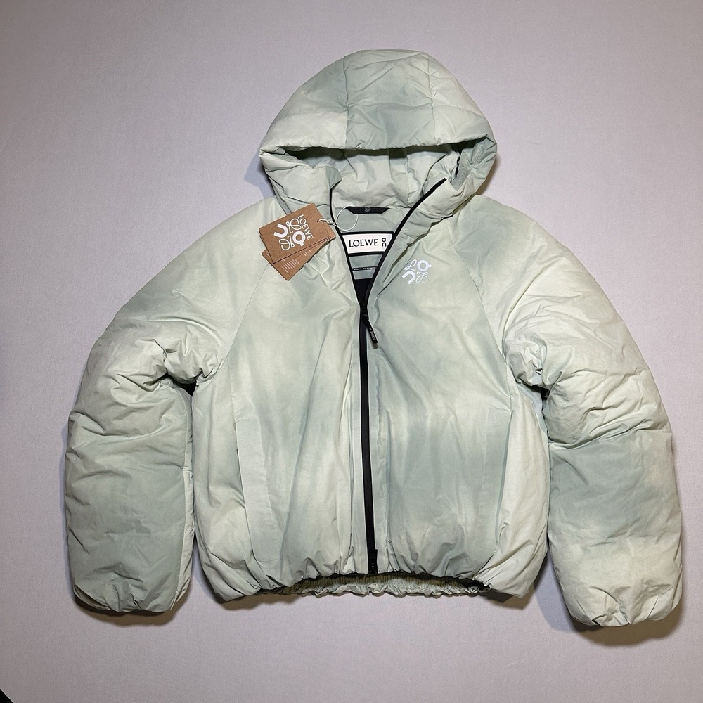 NWT Loewe Puffer Jacket‎ Womens XS Mint On Running Tie Dye Jacket Designer Chic